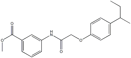 methyl 3-{[(4-sec-butylphenoxy)acetyl]amino}benzoate Struktur