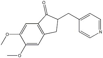 2,3-Dihydro-5,6-dimethoxy-2- [(4-pyridinyl)methyl]-1H-inden-1-one Struktur