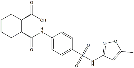 (1S,2R)-2-[(4-{[(5-methyl-3-isoxazolyl)amino]sulfonyl}anilino)carbonyl]cyclohexanecarboxylic acid Struktur