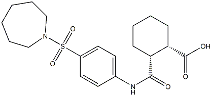 (1S,2R)-2-{[4-(1-azepanylsulfonyl)anilino]carbonyl}cyclohexanecarboxylic acid Struktur