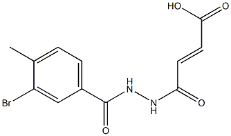 (E)-4-[2-(3-bromo-4-methylbenzoyl)hydrazino]-4-oxo-2-butenoic acid Struktur