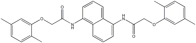 2-(2,5-dimethylphenoxy)-N-(5-{[2-(2,5-dimethylphenoxy)acetyl]amino}-1-naphthyl)acetamide Struktur