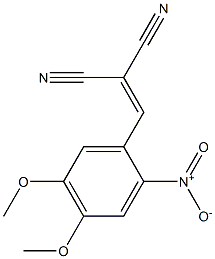 2-(4,5-dimethoxy-2-nitrobenzylidene)malononitrile Struktur