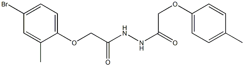 2-(4-bromo-2-methylphenoxy)-N'-[2-(4-methylphenoxy)acetyl]acetohydrazide Struktur