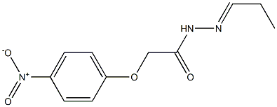 2-(4-nitrophenoxy)-N'-[(E)propylidene]acetohydrazide Struktur