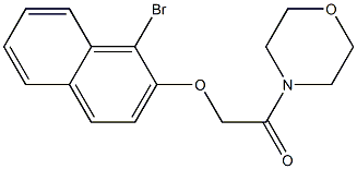 2-[(1-bromo-2-naphthyl)oxy]-1-(4-morpholinyl)-1-ethanone Struktur