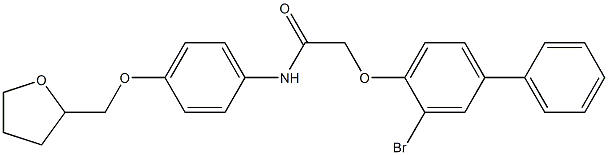 2-[(3-bromo[1,1'-biphenyl]-4-yl)oxy]-N-[4-(tetrahydro-2-furanylmethoxy)phenyl]acetamide Structure