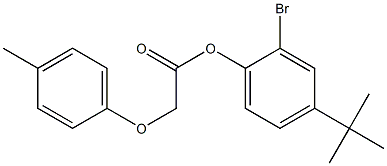 2-bromo-4-(tert-butyl)phenyl 2-(4-methylphenoxy)acetate Struktur