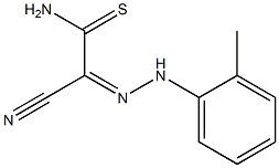 2-cyano-2-[(Z)-2-(2-methylphenyl)hydrazono]ethanethioamide Struktur