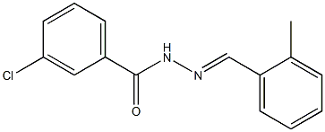 3-chloro-N'-[(E)-(2-methylphenyl)methylidene]benzohydrazide Struktur