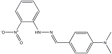 4-(dimethylamino)benzaldehyde N-(2-nitrophenyl)hydrazone Struktur