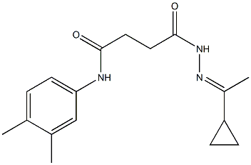 4-{2-[(E)-1-cyclopropylethylidene]hydrazino}-N-(3,4-dimethylphenyl)-4-oxobutanamide Struktur