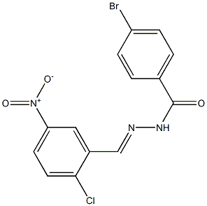 4-bromo-N'-[(E)-(2-chloro-5-nitrophenyl)methylidene]benzohydrazide Structure