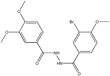 N'-(3-bromo-4-methoxybenzoyl)-3,4-dimethoxybenzohydrazide Struktur