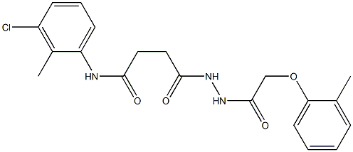 N-(3-chloro-2-methylphenyl)-4-{2-[2-(2-methylphenoxy)acetyl]hydrazino}-4-oxobutanamide Struktur