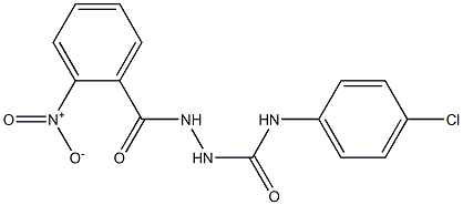 N-(4-chlorophenyl)-2-(2-nitrobenzoyl)-1-hydrazinecarboxamide Struktur