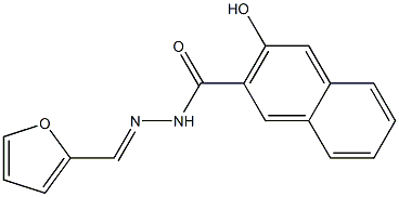 N'-[(E)-2-furylmethylidene]-3-hydroxy-2-naphthohydrazide Struktur