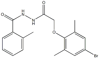 N'-[2-(4-bromo-2,6-dimethylphenoxy)acetyl]-2-methylbenzohydrazide Struktur