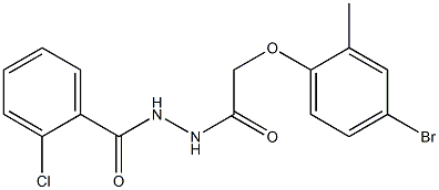 N'-[2-(4-bromo-2-methylphenoxy)acetyl]-2-chlorobenzohydrazide Struktur