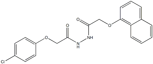 N'-[2-(4-chlorophenoxy)acetyl]-2-(1-naphthyloxy)acetohydrazide Struktur