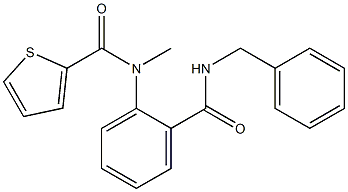 N-{2-[(benzylamino)carbonyl]phenyl}-N-methyl-2-thiophenecarboxamide Struktur