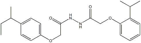 N'-{2-[4-(sec-butyl)phenoxy]acetyl}-2-(2-isopropylphenoxy)acetohydrazide Struktur