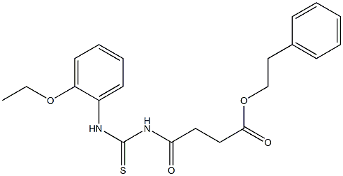 phenethyl 4-{[(2-ethoxyanilino)carbothioyl]amino}-4-oxobutanoate Struktur