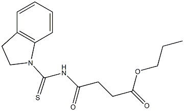 propyl 4-[(2,3-dihydro-1H-indol-1-ylcarbothioyl)amino]-4-oxobutanoate Struktur