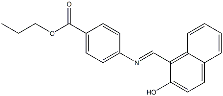 propyl 4-{[(E)-(2-hydroxy-1-naphthyl)methylidene]amino}benzoate Struktur