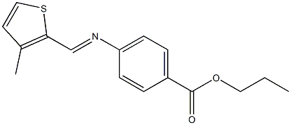 propyl 4-{[(E)-(3-methyl-2-thienyl)methylidene]amino}benzoate Struktur