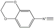 N-methylidyne-2,3-dihydrobenzo[b][1,4]dioxin-6-aminium Struktur