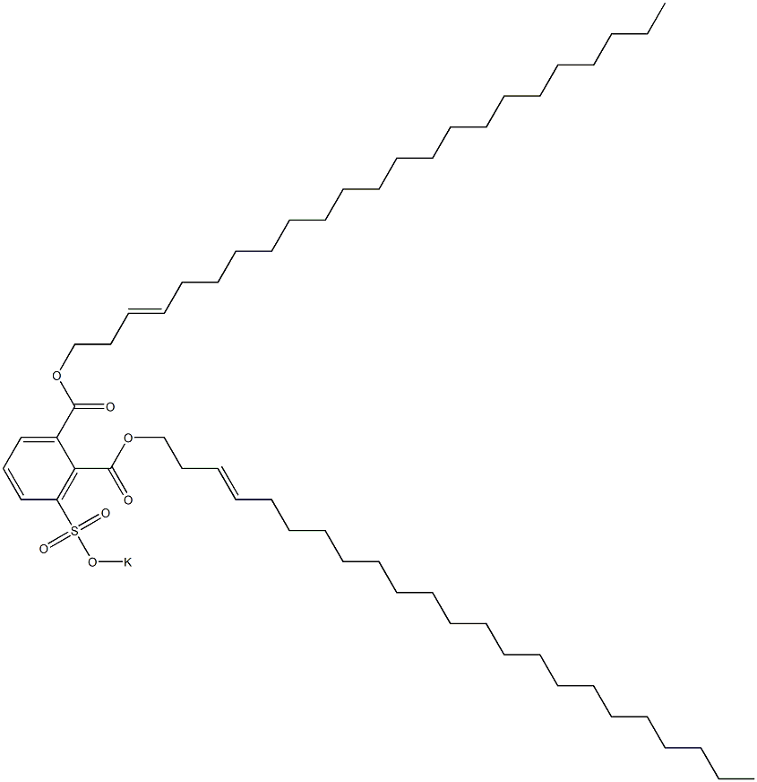 3-(Potassiosulfo)phthalic acid di(3-tricosenyl) ester Struktur