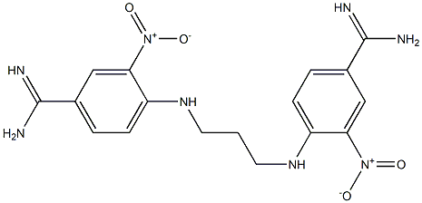 4,4'-[1,3-Propanediylbis(imino)]bis[3-nitrobenzamidine] Struktur