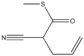 2-Cyano-4-pentenethioic acid S-methyl ester Struktur