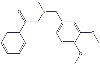 1-[(3,4-Dimethoxybenzyl)(methyl)amino]-2-phenylethanone Struktur