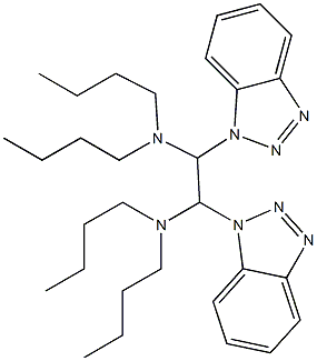 1,2-Bis(1H-benzotriazol-1-yl)-1,2-bis(dibutylamino)ethane Struktur