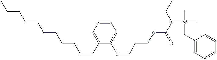 N,N-Dimethyl-N-benzyl-N-[1-[[3-(2-undecylphenyloxy)propyl]oxycarbonyl]propyl]aminium Struktur