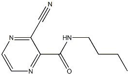 3-Butylcarbamoyl-2-pyrazinecarbonitrile Struktur