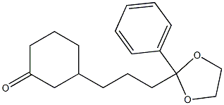 2-Phenyl-2-[3-(3-oxocyclohexyl)propyl]-1,3-dioxolane Struktur