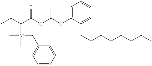 N,N-Dimethyl-N-benzyl-N-[1-[[1-(2-octylphenyloxy)ethyl]oxycarbonyl]propyl]aminium Struktur