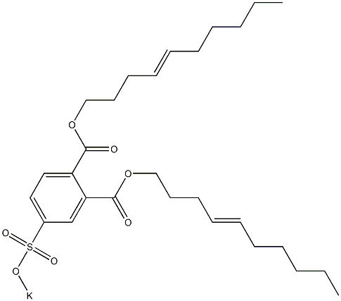 4-(Potassiosulfo)phthalic acid di(4-decenyl) ester Struktur