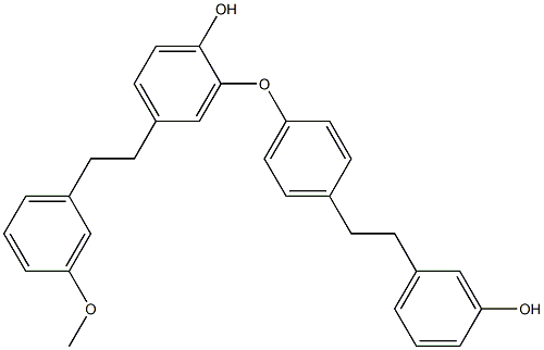 4-[2-(3-Methoxyphenyl)ethyl]-2-[4-[2-(3-hydroxyphenyl)ethyl]phenoxy]phenol Struktur