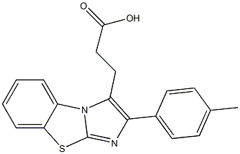 3-[2-(4-Methylphenyl)imidazo[2,1-b]benzothiazol-3-yl]propanoic acid Struktur