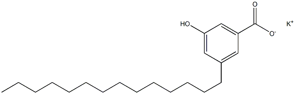 3-Tetradecyl-5-hydroxybenzoic acid potassium salt Struktur