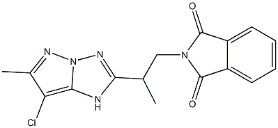 N-[2-(7-Chloro-6-methyl-1H-pyrazolo[1,5-b][1,2,4]triazol-2-yl)propyl]phthalimide Struktur