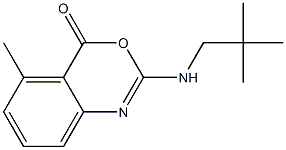 2-(2,2-Dimethylpropyl)amino-5-methyl-4H-3,1-benzoxazin-4-one Struktur