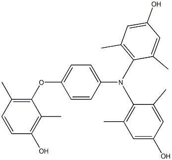 N,N-Bis(4-hydroxy-2,6-dimethylphenyl)-4-(3-hydroxy-2,6-dimethylphenoxy)benzenamine Struktur