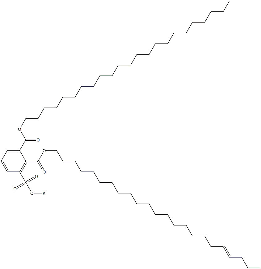 3-(Potassiosulfo)phthalic acid di(19-tricosenyl) ester Struktur