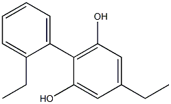 2-(2-Ethylphenyl)-5-ethylbenzene-1,3-diol Struktur