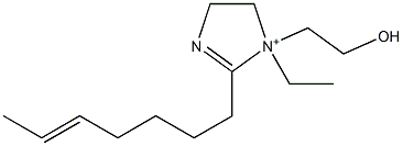 1-Ethyl-2-(5-heptenyl)-1-(2-hydroxyethyl)-2-imidazoline-1-ium Struktur